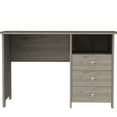 thumbnail image 2 of Modern Grey Computer Desk With Shelf And Drawer Organization Three Drawers Shelf, Color, 47.2 Inches Wide, Engineered Wood, 2 of 6