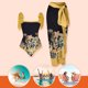 thumbnail image 3 of Traje de baño Mujer Playa Atlético Moda con vestido para accesorios femeninos (3XL) amarillo 2 piezas JShteea El nuevo, 3 of 9