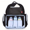 thumbnail image 5 of High Capacity Backpack Diaper Bags,Waterproof Nylon Baby Changing Bags, and Mom-and-Baby Bags with a Thermos Pocket set, 5 of 8