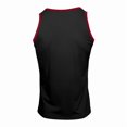 thumbnail image 4 of Men'S Gym Workout Tank Tops Color Blocking Sleeveless Muscle Shirts for Beach & Athletic Wear Black & Red L, 4 of 9