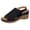 Black, variant on Platform Wedges Heels for Women Comfy Orthopedic Sandals Open Toe Splice Leather Back Strap Walking Shoes Blue Size 9