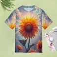 thumbnail image 5 of Sunflower T-Shirts Casual T-Shirt Short Sleeve Women Trendy Tshirt Beach Custom Tops, 5 of 5