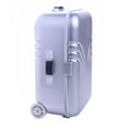 thumbnail image 4 of Plastic Girls Doll Travelling Suitcase Reusable Solid Color Simulation Swivel Wheel Toy Luggage Plaything Accessories Silver, 4 of 7