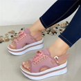 thumbnail image 2 of Women Chunky Platform Sandals Excellent Durability For Women  37 Black, 2 of 4
