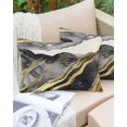 thumbnail image 6 of Marble Black Throw Pillow Cover 20 x 30 Inch Decorative Pillow Cover Modern Luxury Gold Nature Texture Lumbar Pillowcase Seasonal Rectangle Cushion Case for Couch Sofa Bed Living Room, 6 of 7