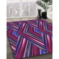 thumbnail image 2 of Ahgly Company Indoor Rectangle Patterned Purple Violet Purple Area Rugs, 4' x 6', 2 of 6
