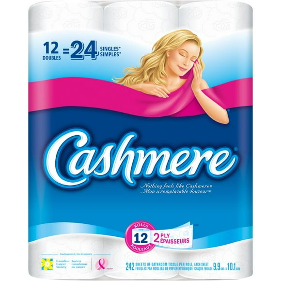 Papier Toilette 2 Plis - 242 Feuilles, 12 Rouleaux Doubles