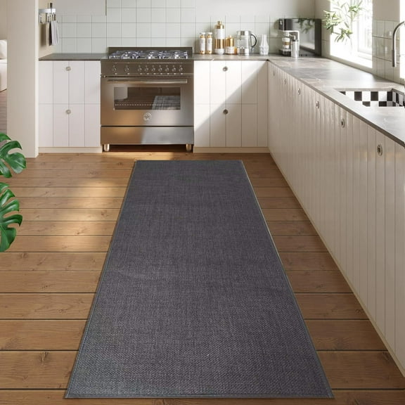 Namzi Bathroom Rug Mat , Non-Slip Plush Shaggy Bath Carpet, Machine Wash Dry, Bath Mats for Bathroom Floor, Tub and Shower, Bathroom Runner Bathmat Accessories Decor 15*47inch (Grey)