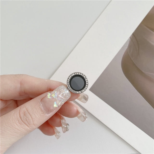 Para iPhone 14 Pro Max 11 13 Pro Max 12 Mini Protector de lente de cámara trasera funda de cristal piedra de Metal anillo de Metal pegatinas de cubierta de vidrio templado