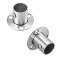 thumbnail image 2 of Uxcell 0.75" Pipe Dia 304 Stainless Steel Wardrobe Rail Support Bracket, 8 Pack, 2 of 4