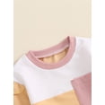 thumbnail image 6 of FEORJGP Little Baby Girl 2 Piece Casual Outfits 3M 6M 12M 18M 2T 3T Toddler Long Sleeve Sweatshirts Contrast Color Crew Neck Pullovers Frill Trim TopsCute Comfy Daily Clothes for Spring Fall, 6 of 8