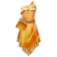 thumbnail image 4 of Disfraz de Pocahontas para fiesta de carnaval de Halloween para niñas, disfraz de princesa Matoaka, ropa india de playa de verano, peluca negra, 4 of 5