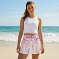 thumbnail image 5 of Xoenoiee Cherry Blossom Print Womens Pleated Tennis Skirt with Shorts High Waisted Athletic Golf Skorts Tummy Control Workout Skirts Plus Size, Size S, 5 of 7