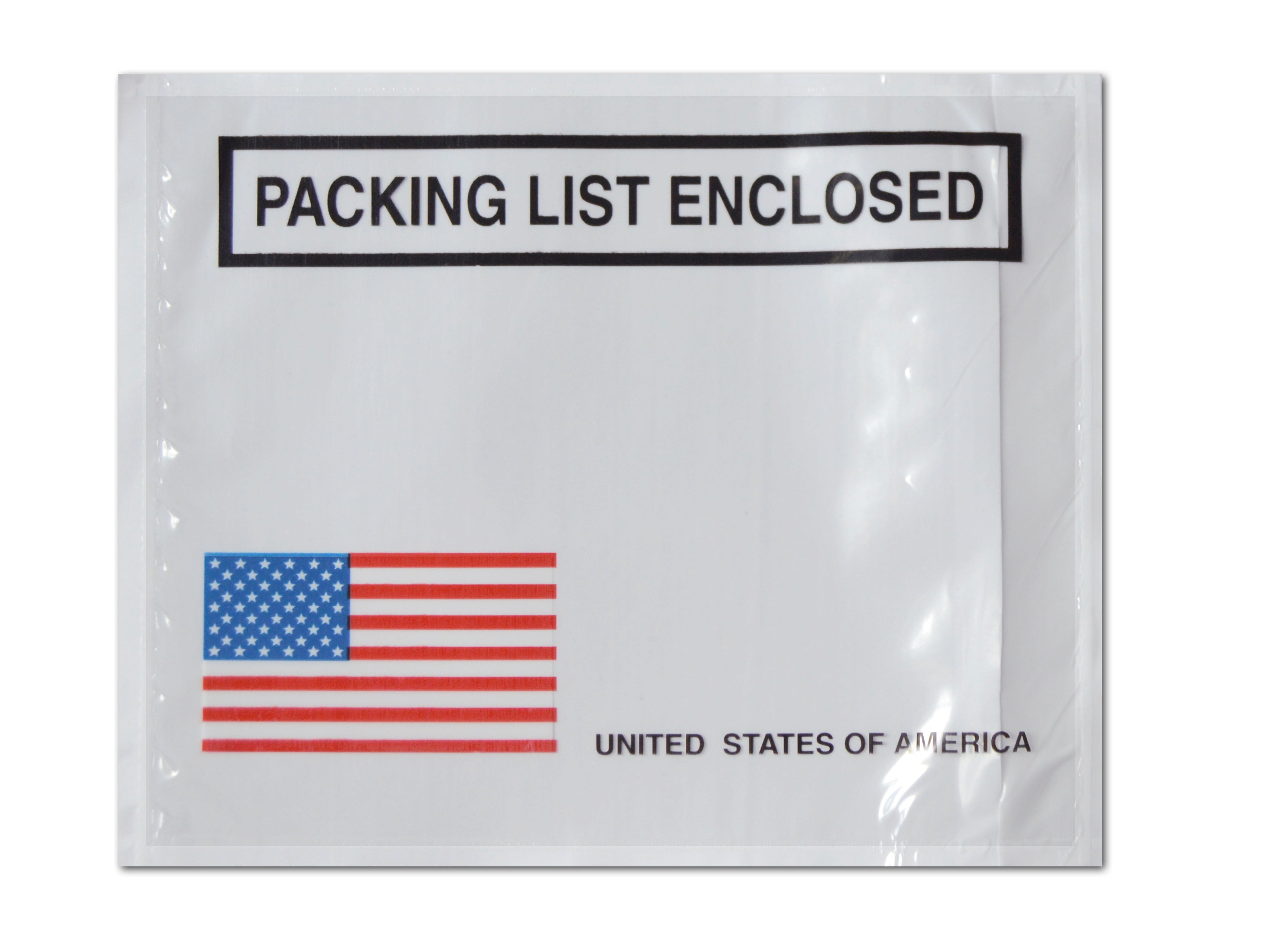 MMBM Packing List Envelopes 4.5" x 5.5" Waterproof for Retail Mailing and Shipping Use 1000 Pieces with USA Flag Print