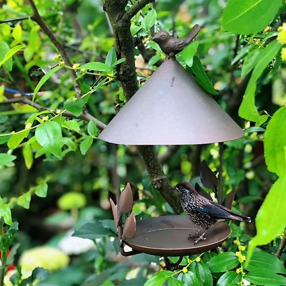 Boreal Craft Hanging Tray/Platform For Outside For Outdoor Feeder Bird Decorative Wild Patio & Garden Gray Oriole Feeders
