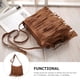 thumbnail image 5 of KAKOWELY Bolso bandolera con flecos, bolso bandolera con borlas, bolso estilo western con flecos., 5 of 5
