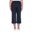 thumbnail image 2 of Alfred Dunner Womens Petite Twill Buttoned Hem Capri Pant, 2 of 4
