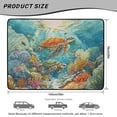 thumbnail image 7 of COEQINE SUV Cargo Liner for Pets, All Season Trunk Liner Machine Washable Cargo Cover Cute Dog Seat Cover for SUV, Sedan, Truck, Universal Fit, Underwater Sea Turtle Coral, 7 of 7