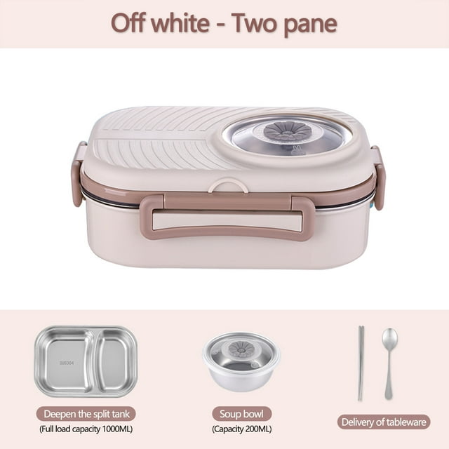 Summer Savings Kcavykas Kitchen Goodies,Stainless Steel Lunch Box office Worker Student Lunch Box Sealed Lunch Box with Soup Bowl Student Tableware Compartment insulation Lunch Box