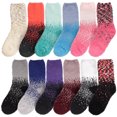 thumbnail image 2 of BambooMN Women's XL Fuzzy Gradient Socks - Assortment 12C, 12 Pairs, 2 of 8