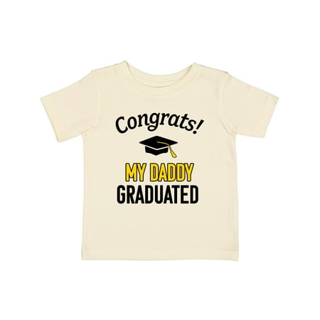 

Inktastic Congrats! My Daddy Graduated with Cap Gift Baby Boy or Baby Girl T-Shirt