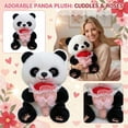 thumbnail image 2 of 12 Inch Panda Plush Toys Dolls with Flower Bouquet, Soft Stuffed Animals Toys Plushies Birthday Gifts for Her/Girlfriend Lover, Mother Day Gift for Mom, 2 of 6