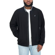 Nautica Men's Bomber Jacket – Windbreaker, Water-Resistant, Waterproof, Golf, Hiking, Boating, Casual Wear, Black Medium
