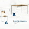 thumbnail image 2 of 5 Piece Dining Table Set, Dining Table and Chairs Set for 4, Kitchen Table Set for Dining Room Kitchen Apartment, White Brown, 2 of 6