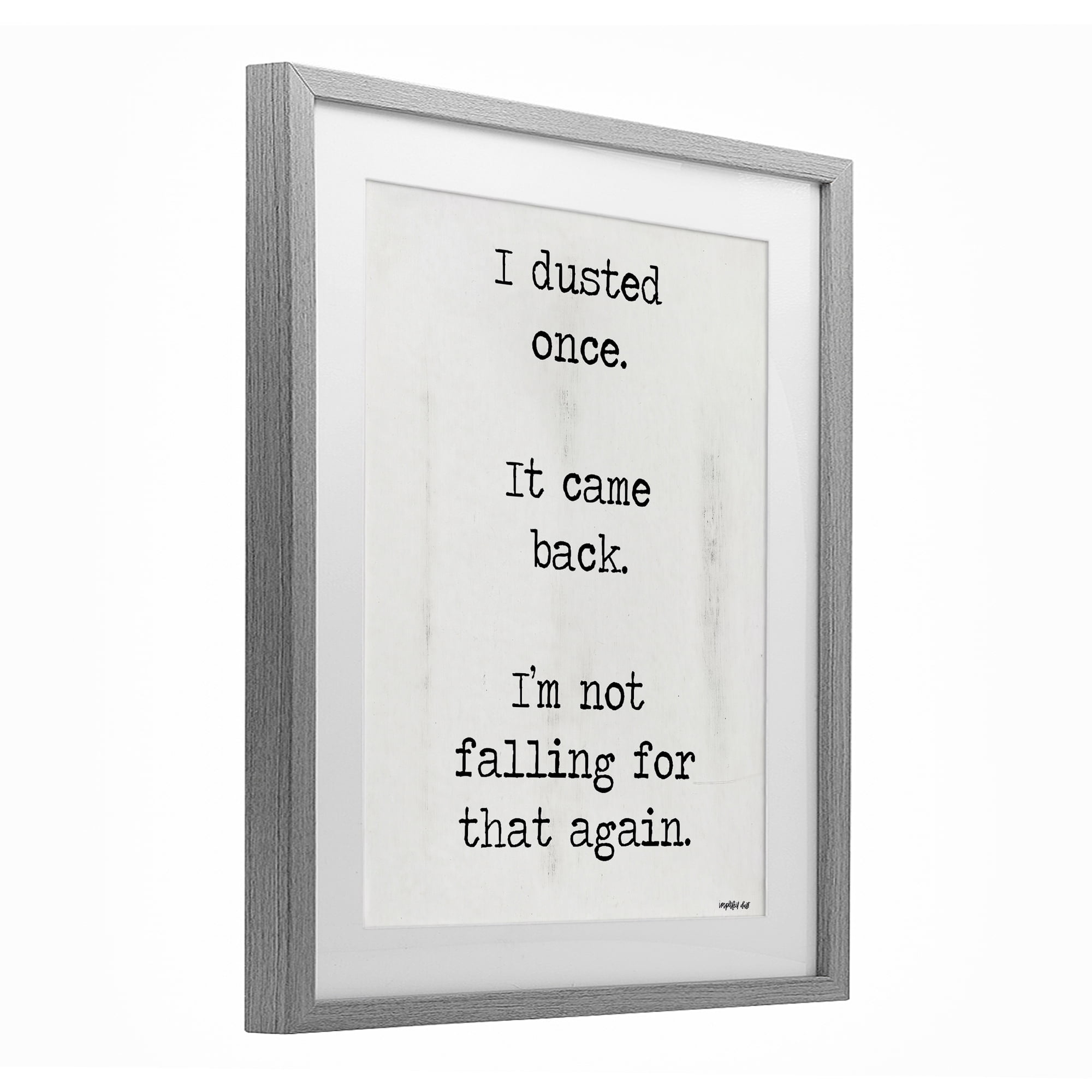 Stupell Industries Dusted Once It Came Back Gray Framed Print Under Glass, design by Imperfect Dust