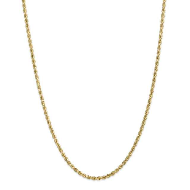 14K Yellow Gold 3.20mm Diamond Cut Rope With Lobster Clasp Chain 16 IN