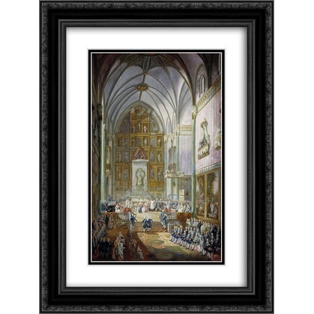 Luis Paret y Alcazar 2x Matted 20x24 Black Ornate Framed Art Print 'Jura de Fernando VII como prfncipe de Asturias'