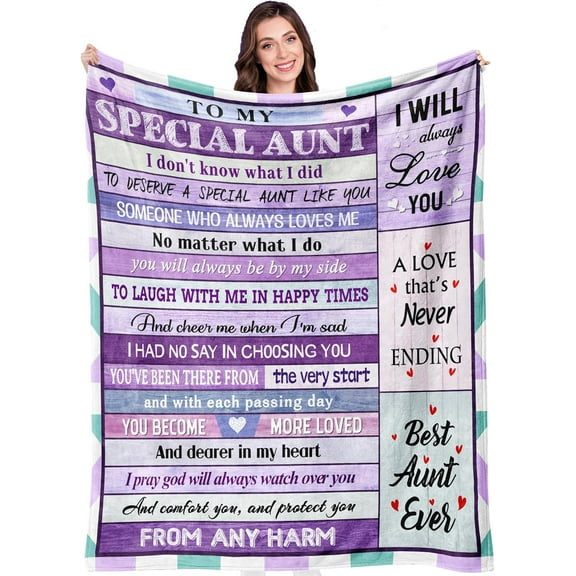 Aunt Gifts, Gifts for Aunt, Best Aunt Ever Gifts, Aunt Christmas Birthday Gifts Ideas, Great Aunt Gifts from Niece Nephew, Auntie Gifts, Aunt Gifts for Christmas, to My Special Aunt Blanket 50"x60"