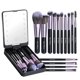 thumbnail image 1 of Travel Makeup Brush Set Foundation Powder Concealers Eye Shadows Makeup Set with LED light Mirror 14 Pcs (Purple), 1 of 4