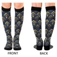 thumbnail image 4 of FORMRS Womens Knee High Socks Casual Long Thick Travel Daily Wear, 2 Pairs, Blue Art Pattern, 4 of 6