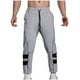 thumbnail image 2 of Pantalones largos de moda para hombre, casuales, de color sólido, con cintura elástica y bolsillos, con pernera ajustada, pantalones largos de poliéster y algodón para hombre., 2 of 7