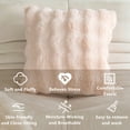 thumbnail image 4 of FEOYA Throw Pillows Covers 18*18 Inches Plush Pillowcase Cover Soft Pillows Cover Decorative Cushion Cover Faux Fur Pillow Case for Sofa Bedroom Farmhouse Living Room 2 Pack, 4 of 7