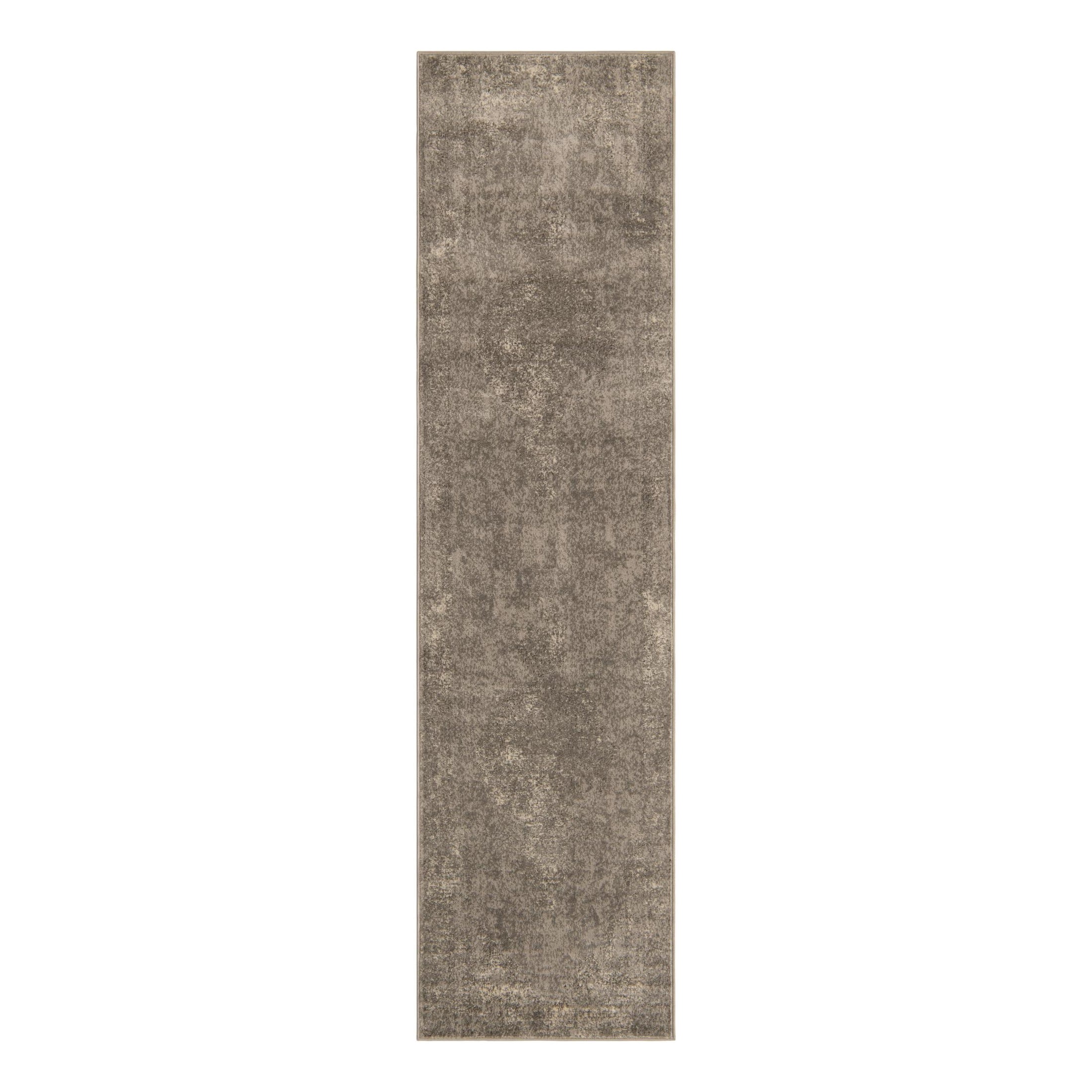 Unique Loom Portland Collection Area Rug - Woodburn (2' 7" x 10' Runner Gray/Ivory)