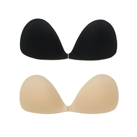 YouLoveIt 2 Pack Women s Push Up Invisible Bra Backless Push Up Bra Adhesive Push Up Backless Bras for Women for Backless Dress