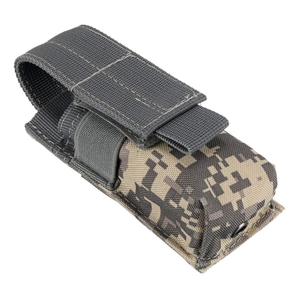 Bolsa de nailon para linterna al aire libre, bolsillos pequeños, hombres, mujeres, bolsa con hebilla mágica, accesorios exteriores, camuflaje ACU Vogacara BB6874-03