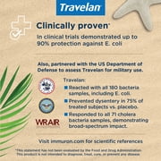 TRAVELAN Anti Diarrhea Travel Medicine for Gas Relief, Bloating, Cramping and Digestive Support, Natural Colostrum Dietary and Immune Support Supplement, Blister Pack for Travel, 30 Pills