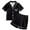 Black, variant on Girls Button-Down Pajama Set Soft Two-Piece Sleepwear Comfortable Nightwear Loungewear for Tweens and Kids Size:10-11 Years