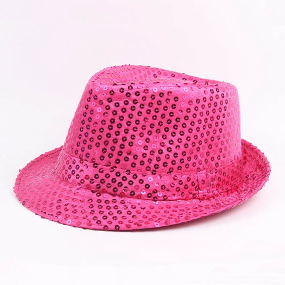 Cevemin Unisex Sequin British Jazz Hat - Fashion Sun Protection Sunshade Cap for Casual Daily Party Summer Wear