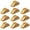 Golden, variant on OIUR 10Pcs Semicircular Wooden Business Card Holder Reusable Wedding Banquet Restaurant Table Number Place Card Holder Stand