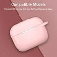 thumbnail image 2 of Airpods Pro Case - Shockproof Silicone Airpods Pro Case Protective Cover [Front-Led Visible] With Carabiner Compatible With Apple Airpods Pro 2019, Pink, 2 of 7