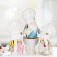 thumbnail image 5 of 3pcs Chef Rudolph Doll Button Hat Chef Gnome Handmade Plush Chef Dolls Christmas Birthday Holiday Tree Top Desktop Shelf Tray Ornament, 5 of 7