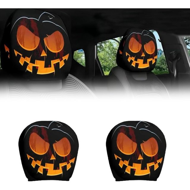 Funny Cartoon Car Headrest Covers – 2PCS Universal Fit,Head Rest Covers Funny Eye,Big Eyes Cars Seat Protector Cover,Automobile Headrest Protector,Universal Interior Cars Accessories(Style-C,2PCS)