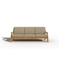 thumbnail image 2 of Curated Maison Adrien 87.25" Teak Deep Seating Outdoor Sofa with Fawn Cushion, 2 of 5