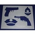 thumbnail image 2 of Police Department Stencils -Mylar 2 Pieces of 14 Mil 8" X 10"- Painting /Crafts/ Templates, 2 of 4