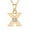 X, variant on EDHITNR Personalized Name Necklace, Custom Letter Pendant Jewelry for Women, Fashion Initial Necklace Gift, 26 English Alphabet Copper Chain Necklace for Birthday Holiday Travel