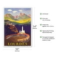 thumbnail image 2 of Lourdes France - Torchlight Marian Procession - Basilica Our Lady of Lourdes - Vintage Railroad Travel Poster c.1951 - Master Art Print 10in x 14in, 2 of 4